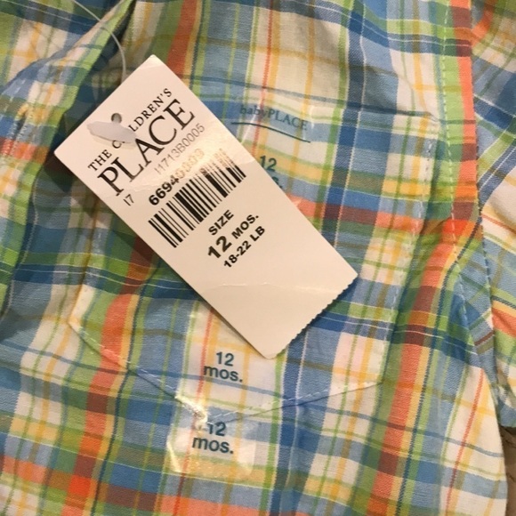 2/$25 THE CHILDREN’S PLACE Plaid Two Piece Set Size 12 Months - Picture 6 of 7